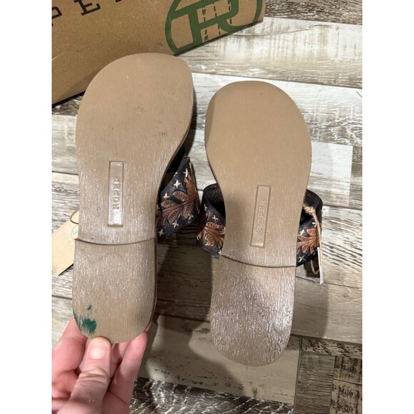 Roper Womens Embroidered Floral Sandals Size 8 With Box - Picture 5 of 8